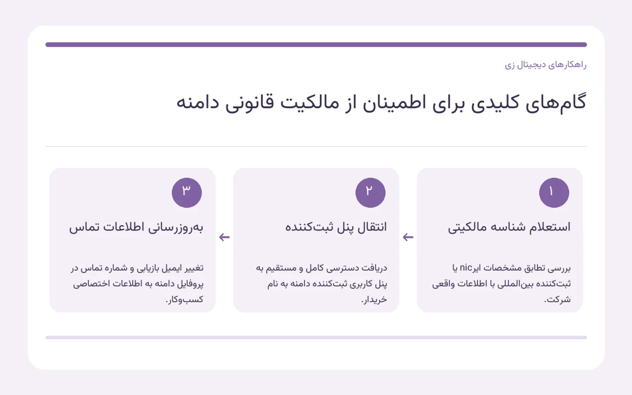 اینفوگرافیک بررسی تفاوت دسترسی فنی هاست و مالکیت قانونی دامنه